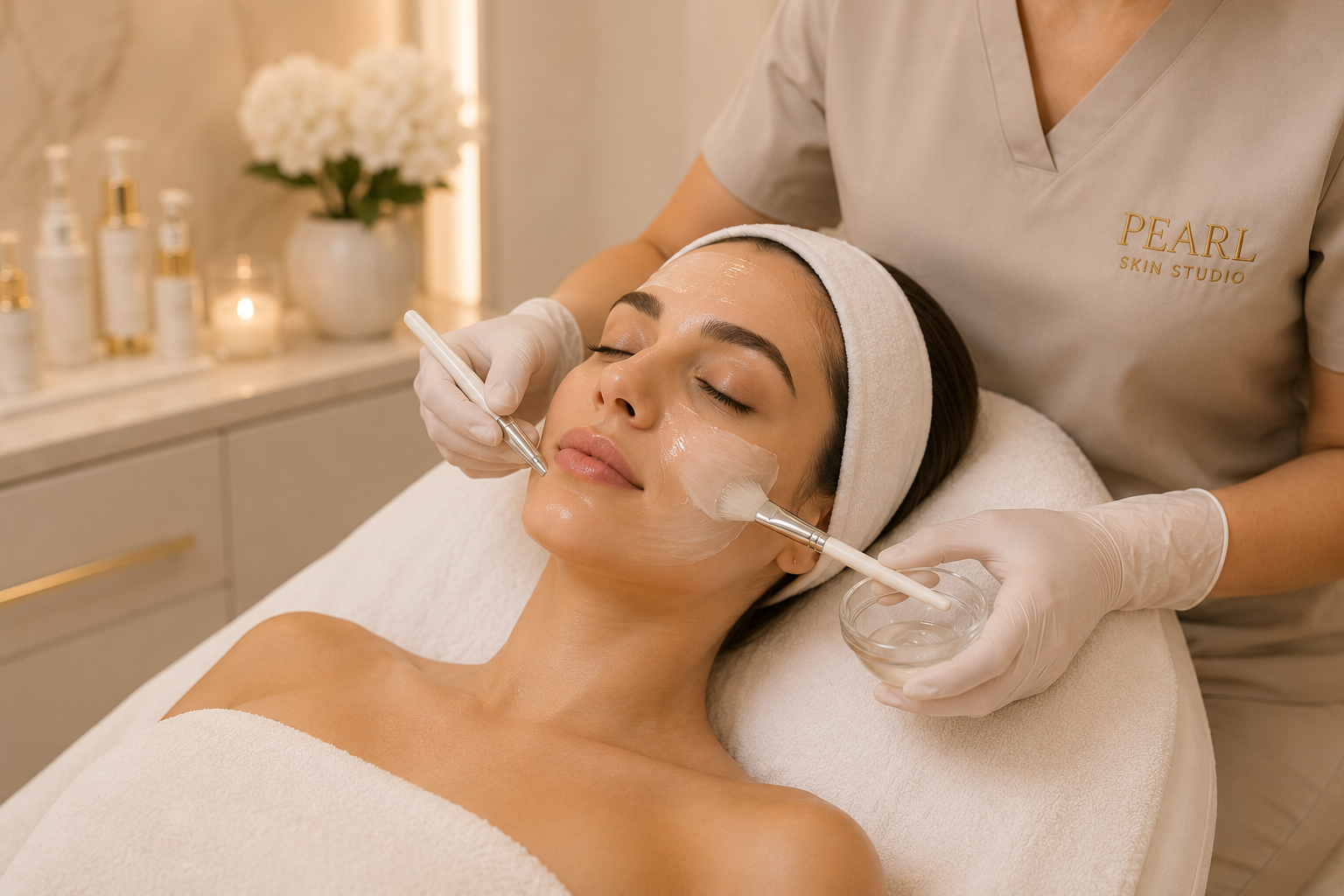 Skin treatment at Pearl Skin Studios